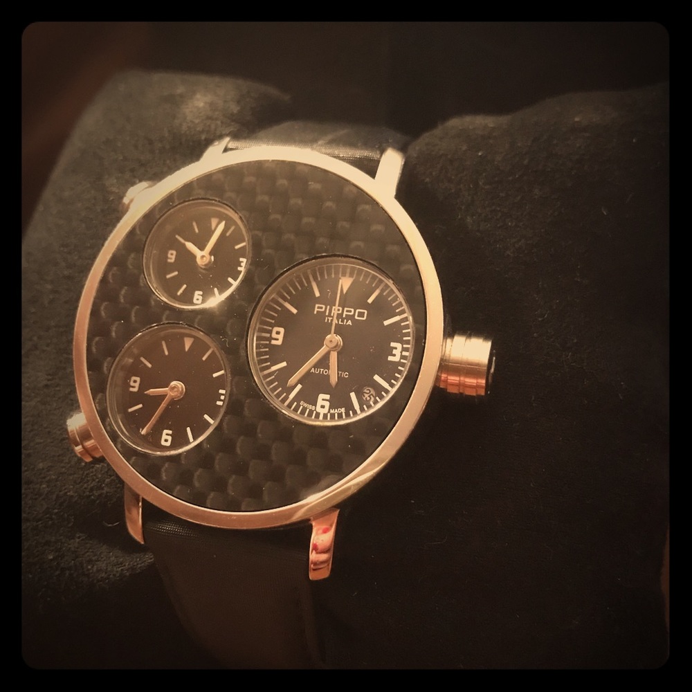 Pippo Italia Lifetime 3-time zone automatic watch